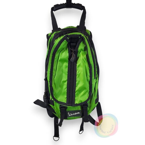 Vespa Small Neon Green Nylon Mini Backpack